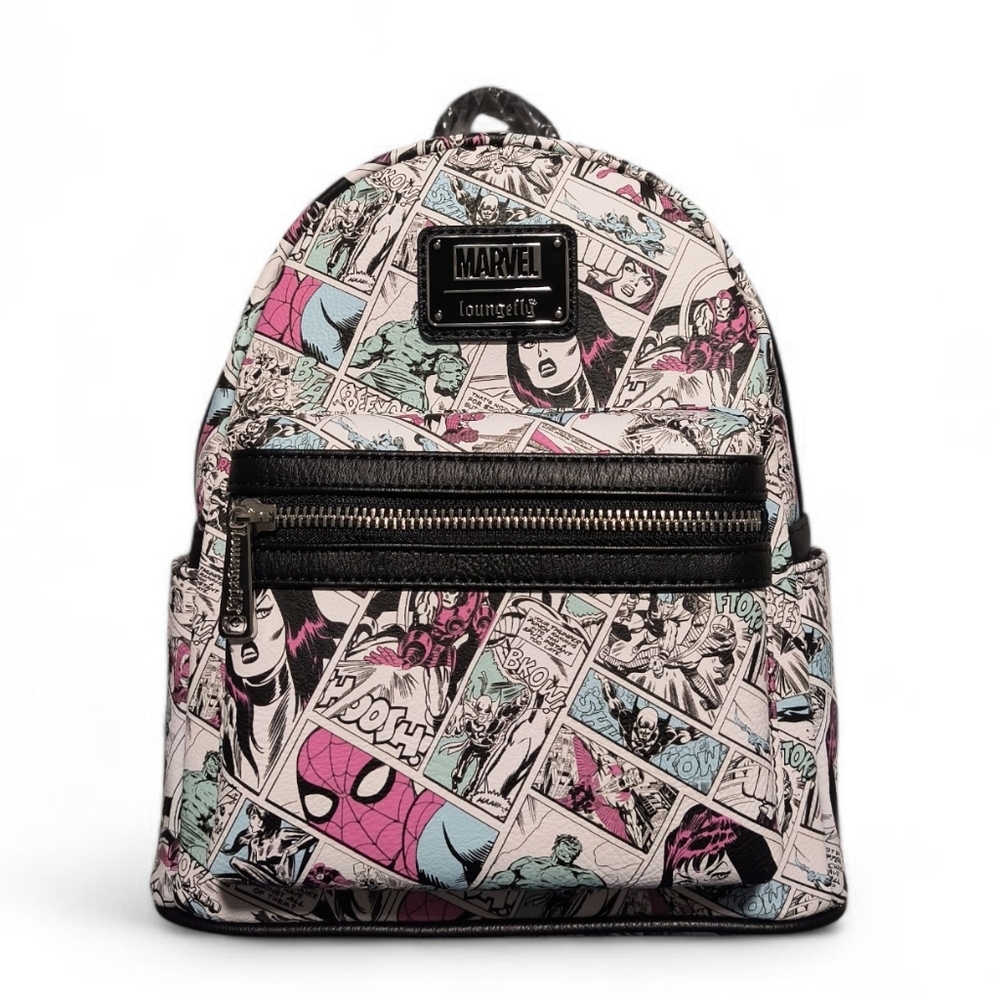 Loungefly Marvel Retro Comics Allover Print Backpack - Picture 1 of 7